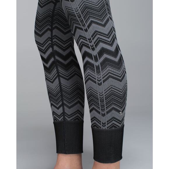 Lululemon Ebb To Street Leggings Heathered Slate Chevron 4 - Picture 3 of 8